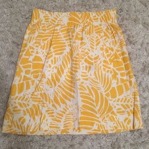 Loft Petite Yellow Skirt Size XXSP